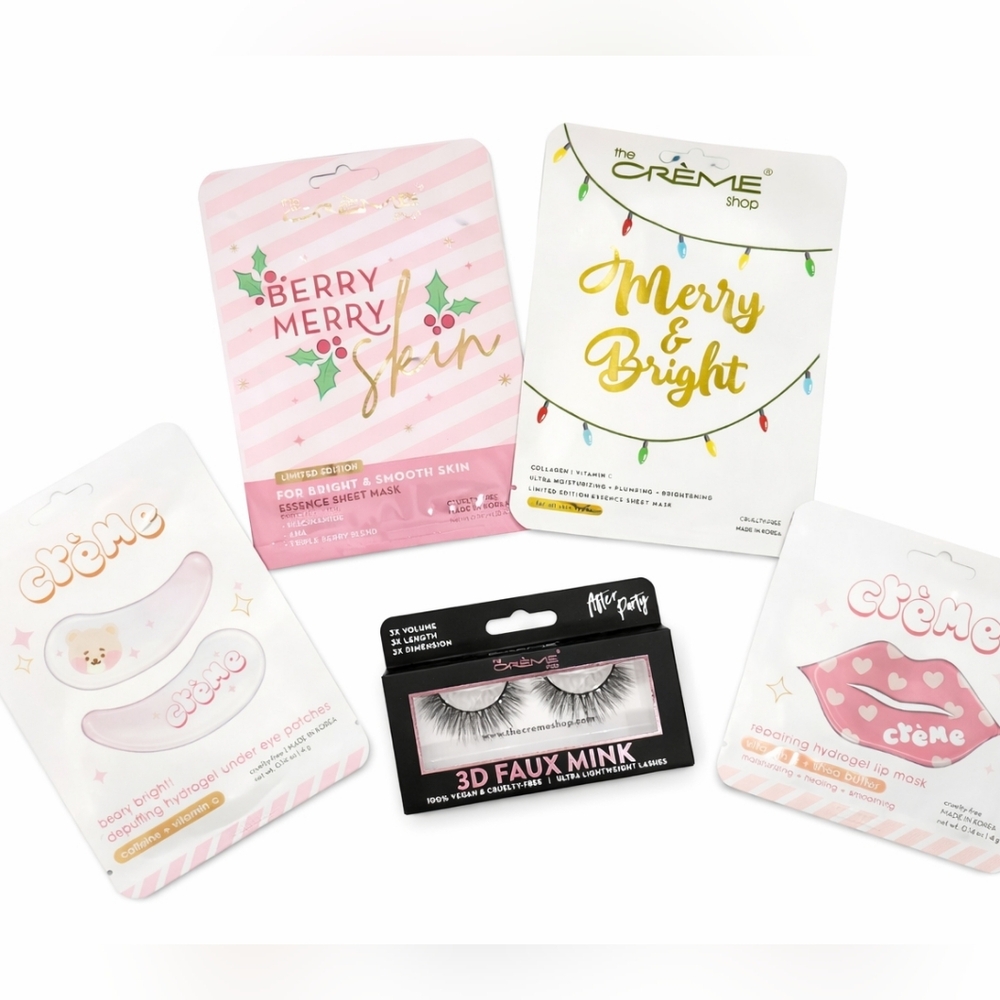 🎄 The Crème Shop Gifting Beauty Bundle | Masks, Eye Patches & Faux Mink Lashes